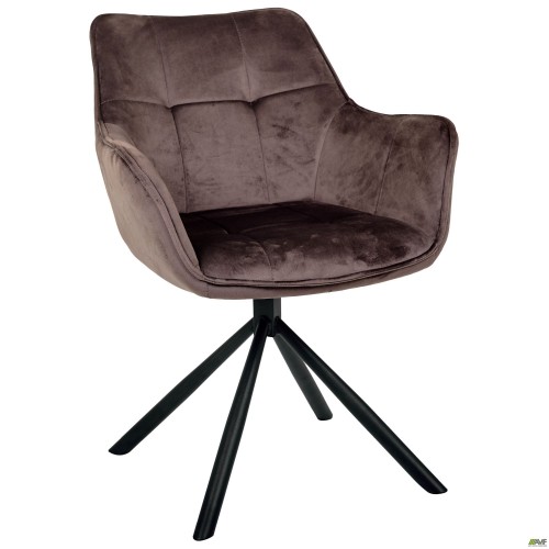 Крісло поворотне Jasmin вельвет шоколад AMF