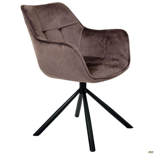 Крісло поворотне Jasmin вельвет шоколад AMF