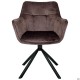 Крісло поворотне Jasmin вельвет шоколад AMF