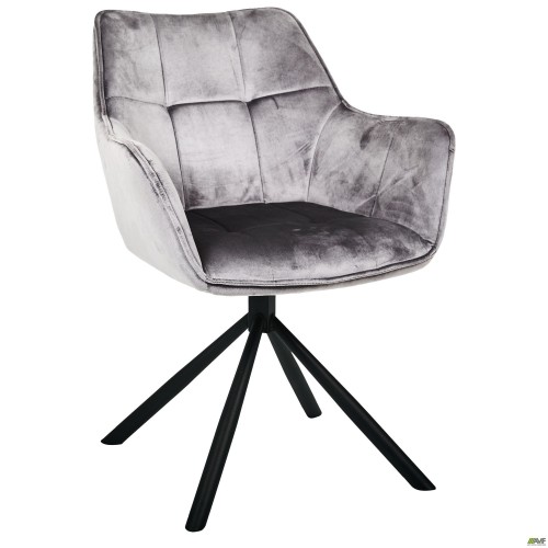 Крісло поворотне Jasmin вельвет теплий сірий AMF