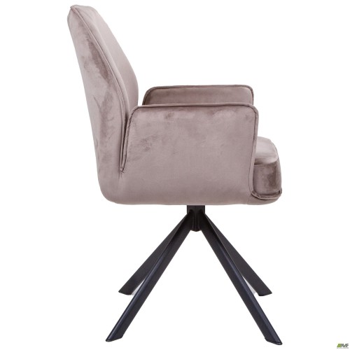 Крісло поворотне Leonor вельвет світло-коричневий AMF