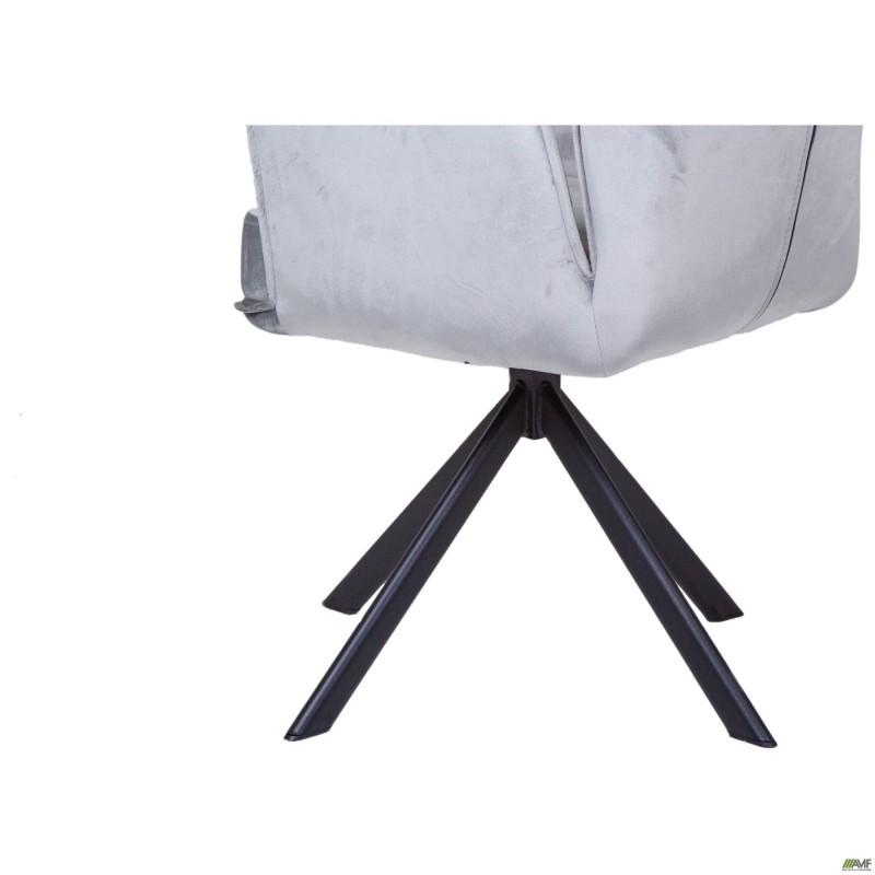 Крісло поворотне Leonor вельвет світло-сірий AMF