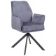 Крісло поворотне Leonor вельвет темно-сірий AMF