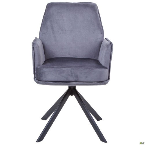 Крісло поворотне Leonor вельвет темно-сірий AMF