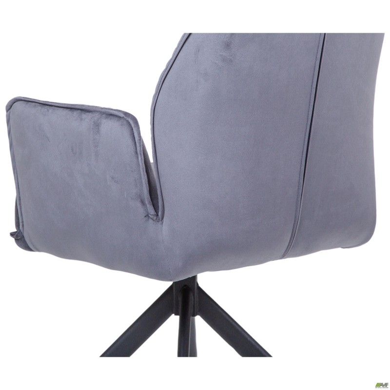 Крісло поворотне Leonor вельвет темно-сірий AMF