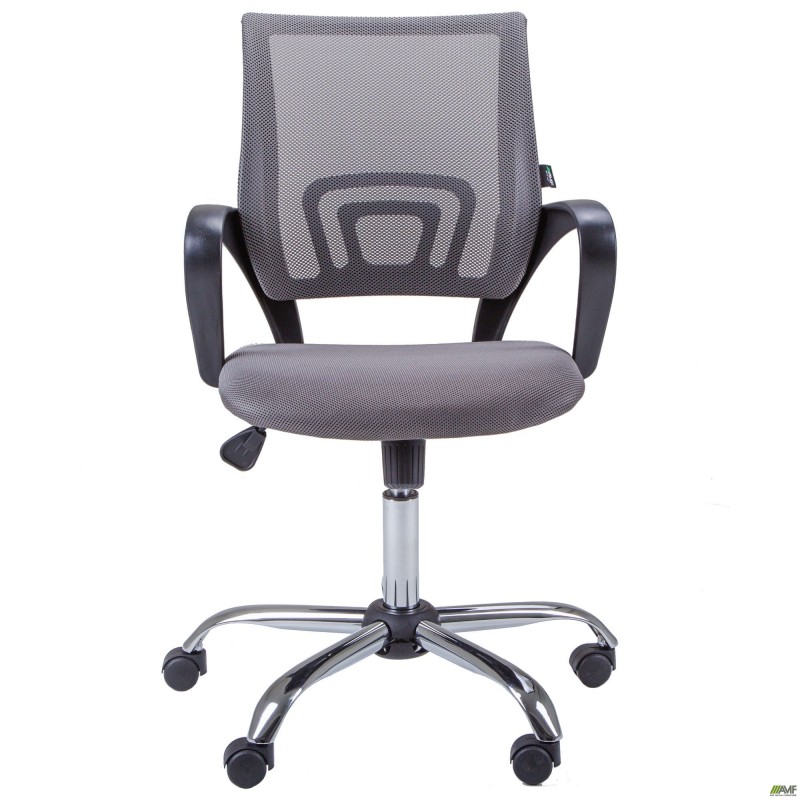 Крiсло Веб Хром Сiтка сiра AMF