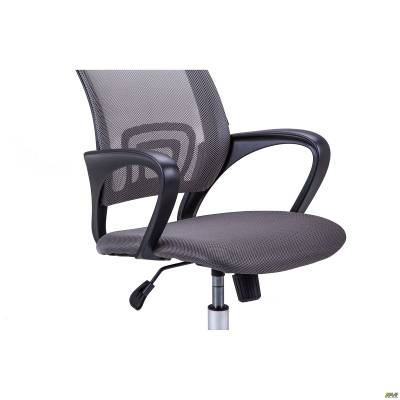 Крiсло Веб Хром Сiтка сiра AMF
