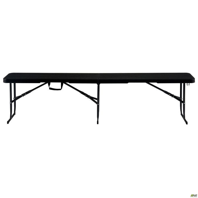 Лавка складана Jilly пластик під дерево чорний AMF