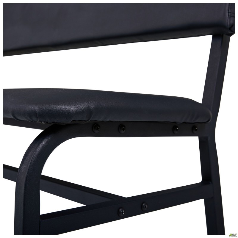 Лавка Спектр зі спинкою 1200 білий беж, Шкірзам бежевий AMF