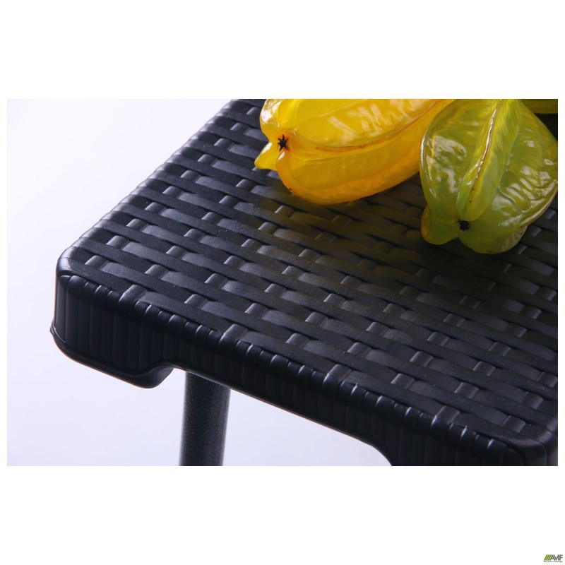 Лавочка складна Джилі пластик rattan black AMF