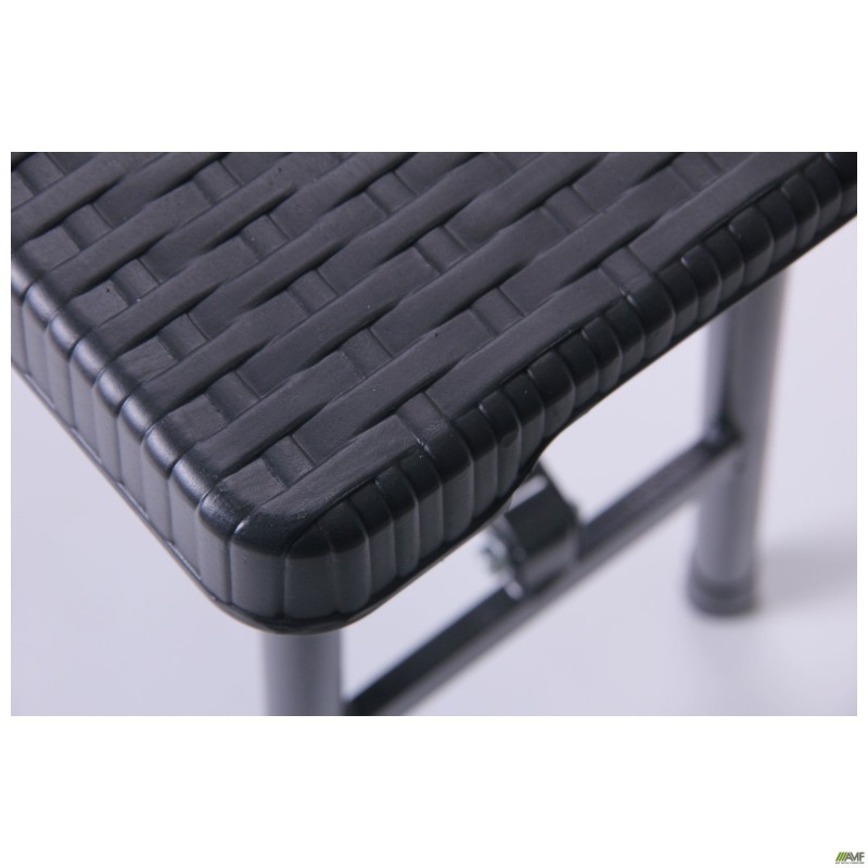 Лавочка складна Джилі пластик rattan black AMF