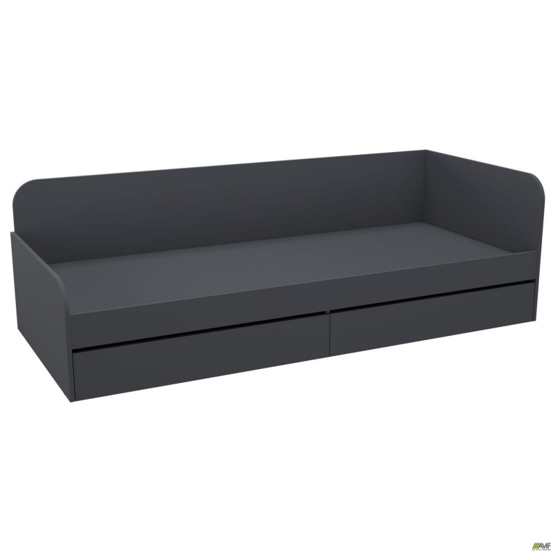 Ліжко односпальне City дві шухляди під матрац 1900х800 Антрацит AMF