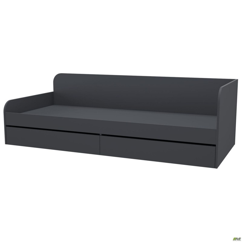Ліжко односпальне City дві шухляди під матрац 1900х800 Антрацит AMF