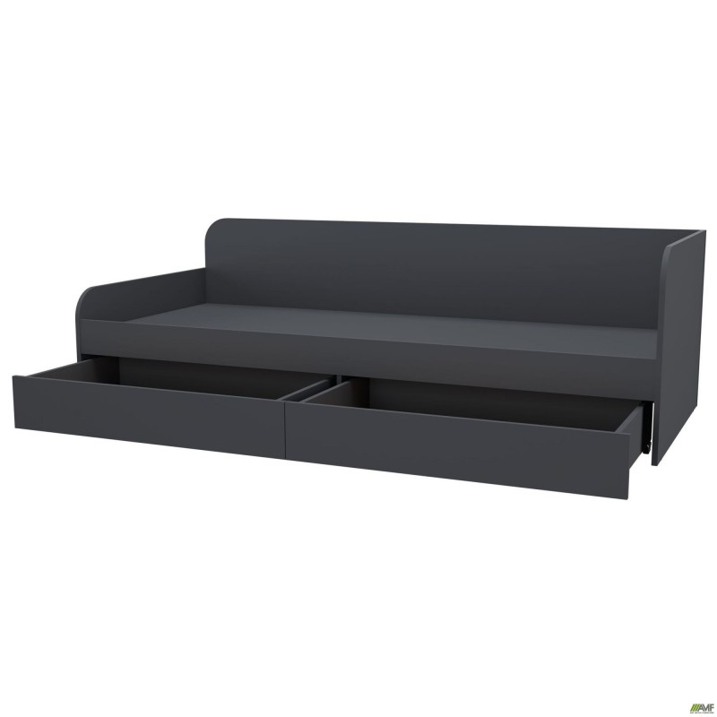 Ліжко односпальне City дві шухляди під матрац 1900х800 Антрацит AMF