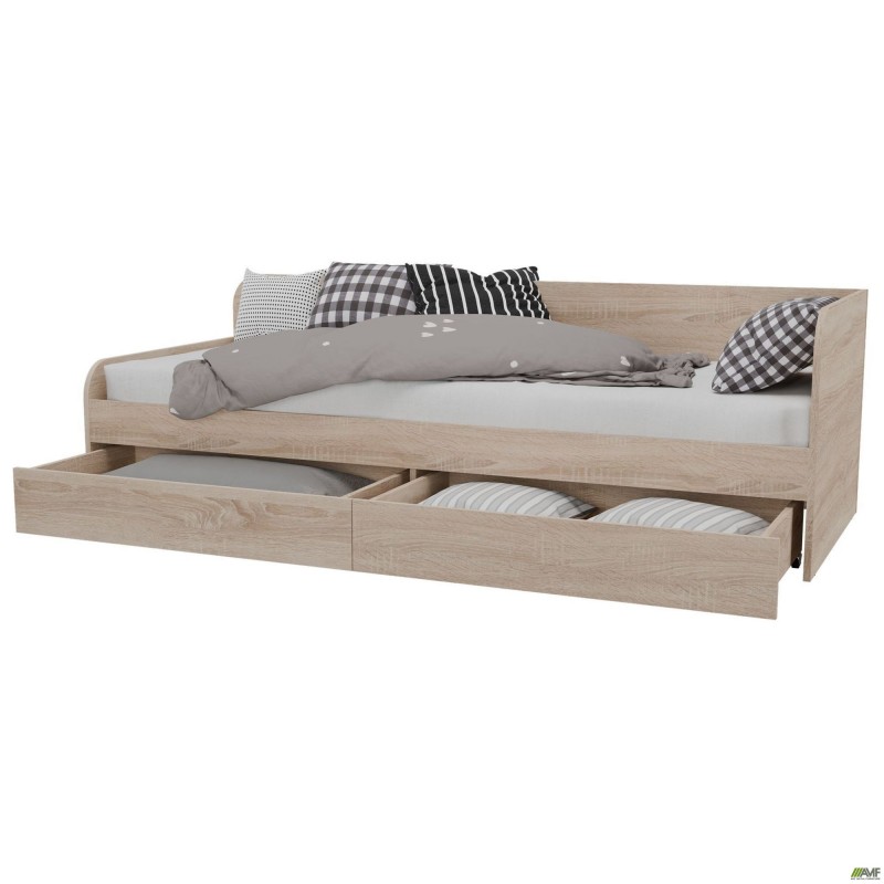 Ліжко односпальне City дві шухляди під матрац 1900х800 Дуб Сонома AMF
