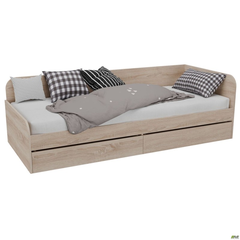 Ліжко односпальне City дві шухляди під матрац 1900х800 Дуб Сонома AMF