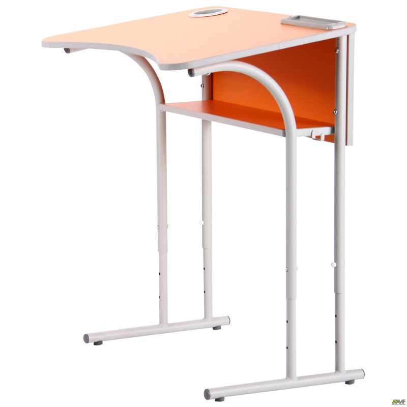 Парта шкільна одномісна регульована 3-6 ростова група, L,стiльниця бук AMF