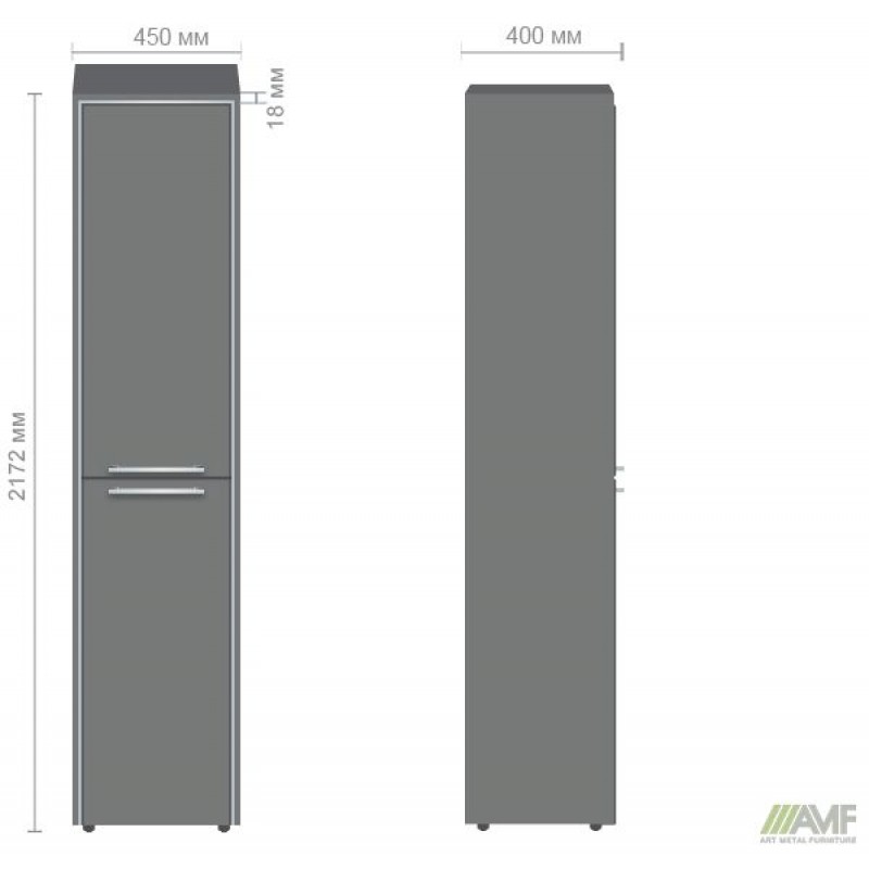 Пенал книжковий Онікс 450х400х2172 Дуб ценамон AMF