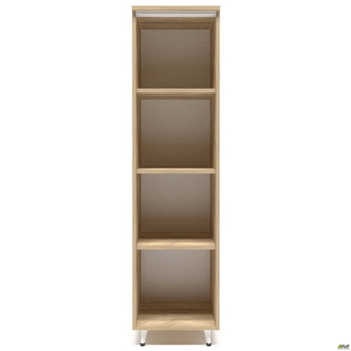 Пенал книжковий відкритий Delta DL-602 (434х420х1685мм) Блеквуд Ячмінний / Опора білий беж AMF
