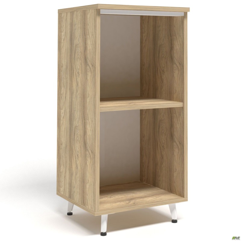 Пенал книжковий відкритий Delta DL-604 (434х420х909мм) Блеквуд Ячмінний / Опора білий беж AMF