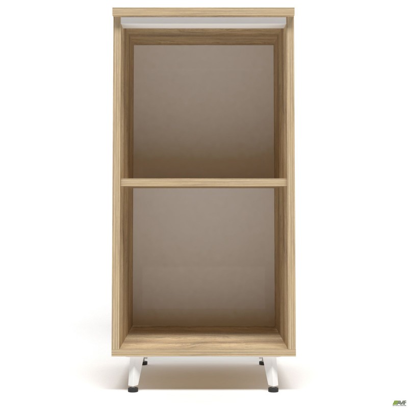 Пенал книжковий відкритий Delta DL-604 (434х420х909мм) Блеквуд Ячмінний / Опора білий беж AMF