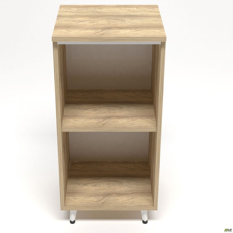 Пенал книжковий відкритий Delta DL-604 (434х420х909мм) Блеквуд Ячмінний / Опора білий беж AMF