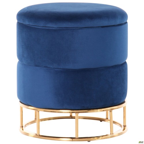 Пуф Gabriel Blue / Golden Chrom AMF