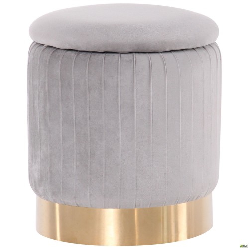 Пуф Little Monte Grey / Golden Chrom AMF