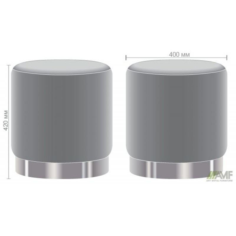 Пуф Madrid Grey / Golden Chrom AMF