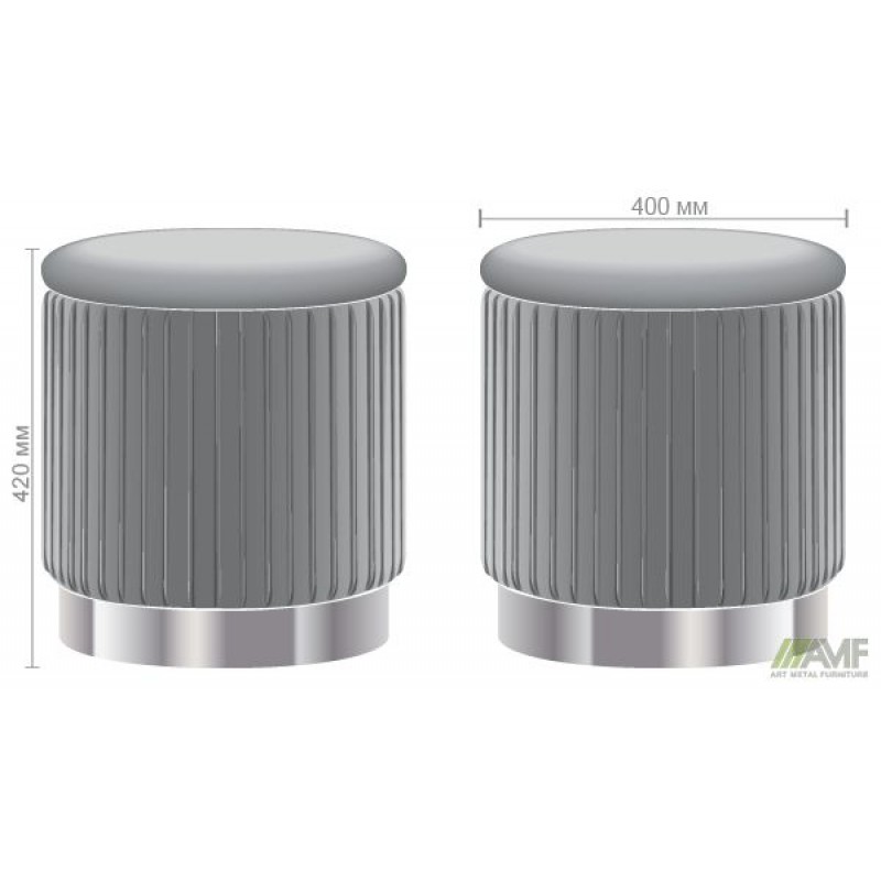 Пуф Monte Grey / Golden Chrom AMF