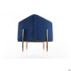 Пуф Ritz Blue / Golden Chrom AMF