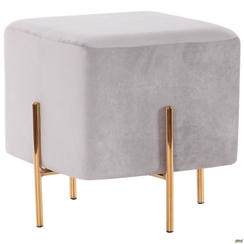 Пуф Ritz Grey / Golden Chrom AMF