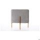 Пуф Ritz Grey / Golden Chrom AMF
