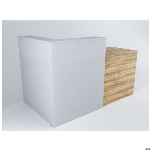 Рецепція (1600х900х1000мм) Горіх Пацифік Табак/Білий сніг AMF