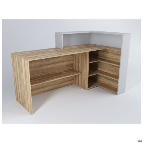 Рецепція (1600х900х1000мм) Горіх Пацифік Табак/Білий сніг AMF