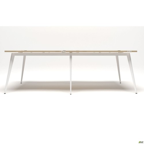 Робоча станція Delta DL-104 (2380х1200х750мм) Блеквуд Ячмінний / Каркас білий AMF