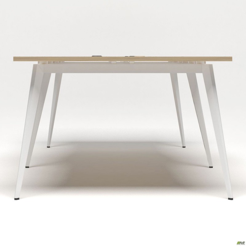 Робоча станція Delta DL-104 (2380х1200х750мм) Блеквуд Ячмінний / Каркас білий AMF