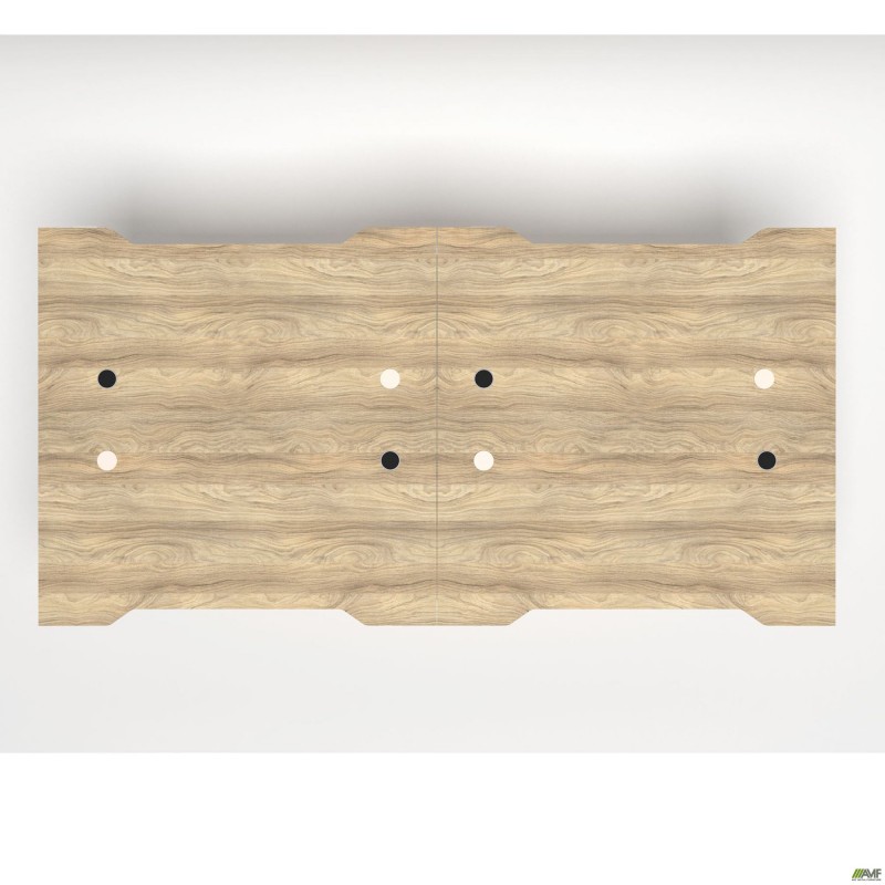 Робоча станція Delta DL-104 (2380х1200х750мм) Блеквуд Ячмінний / Каркас білий AMF