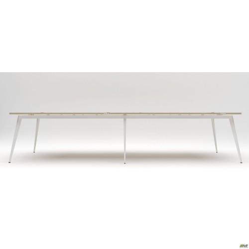 Робоча станція Delta DL-105 (3580х1200х750мм) Блеквуд Ячмінний / Каркас білий AMF