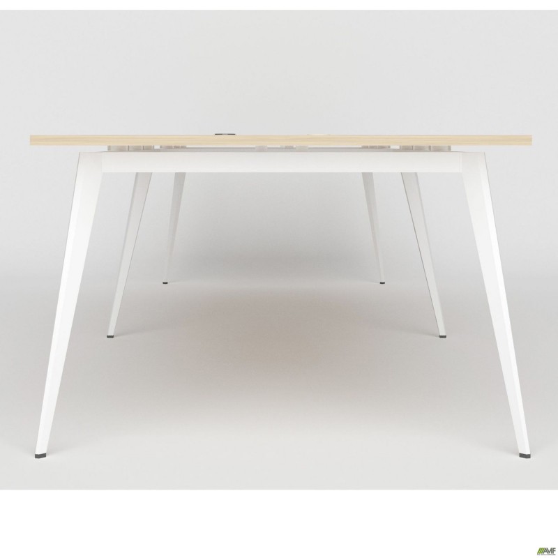 Робоча станція Delta DL-105 (3580х1200х750мм) Блеквуд Ячмінний / Каркас білий AMF