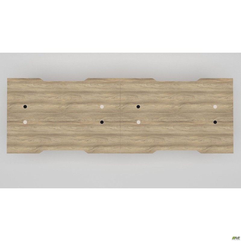 Робоча станція Delta DL-105 (3580х1200х750мм) Блеквуд Ячмінний / Каркас білий AMF