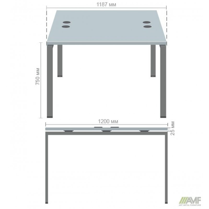 Робоча станція SIG-150 (1187х1200х750) Чорний граф/В'яз Ліберті AMF