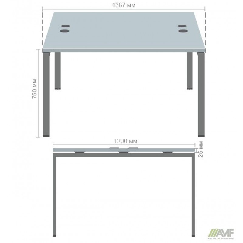 Робоча станція SIG-151 (1387х1200х750) Чорний граф/В'яз Ліберті AMF