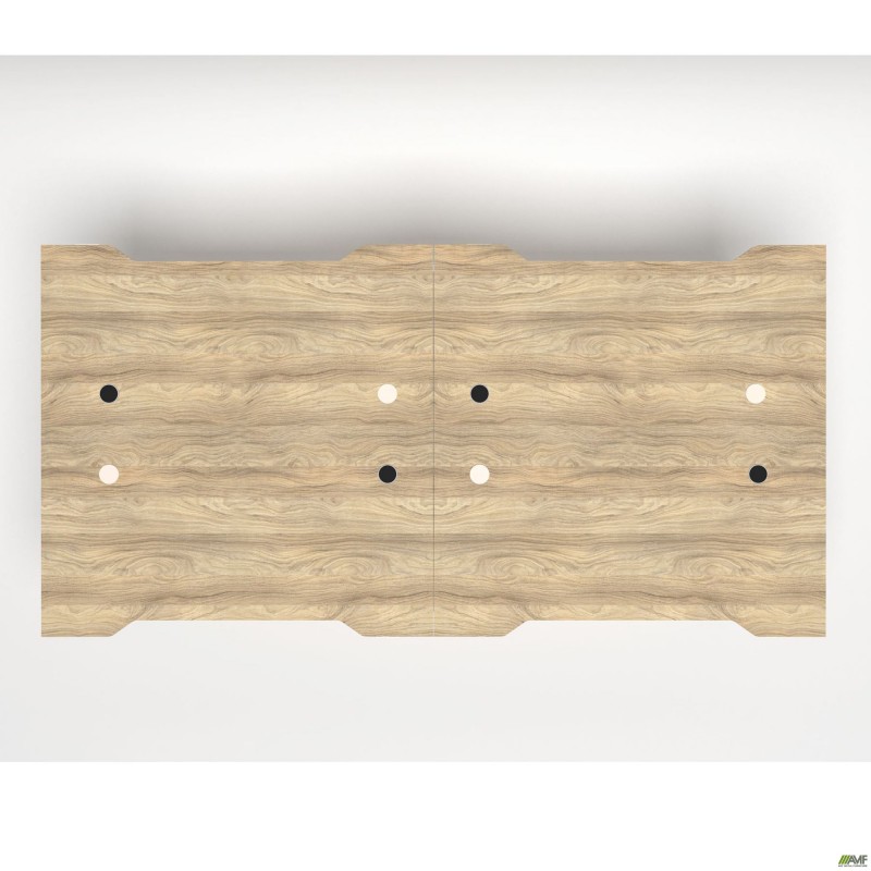 Робоча станція + USB Delta DL-104 (2380х1200х750мм) Блеквуд Ячмінний / Каркас білий AMF