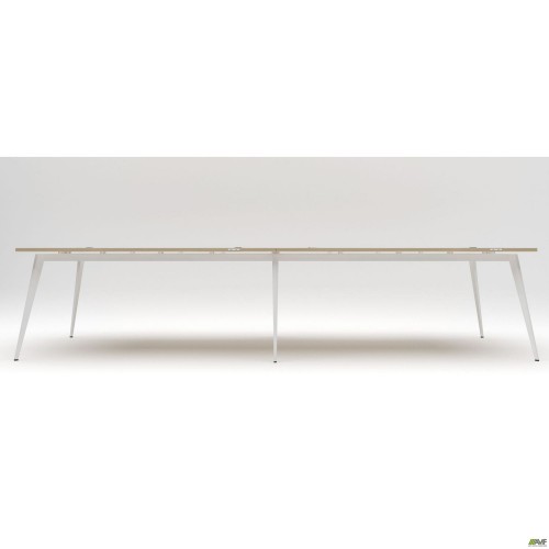 Робоча станція + USB Delta DL-105 (3580х1200х750мм) Блеквуд Ячмінний / Каркас білий AMF