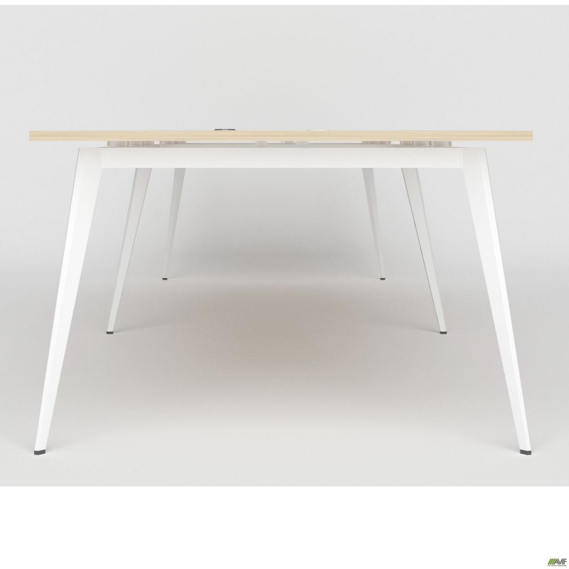 Робоча станція + USB Delta DL-105 (3580х1200х750мм) Блеквуд Ячмінний / Каркас білий AMF