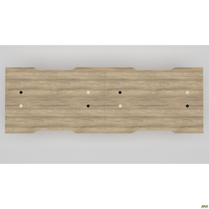 Робоча станція + USB Delta DL-105 (3580х1200х750мм) Блеквуд Ячмінний / Каркас білий AMF