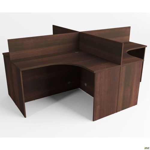 Робоча станція на 4 чол. МГ-341 (2418х2048х750мм) горіх темний AMF