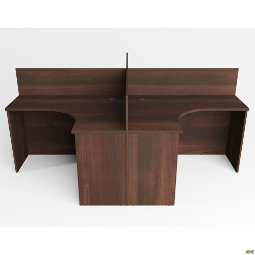 Робоча станція на 4 чол. МГ-341 (2418х2048х750мм) горіх темний AMF