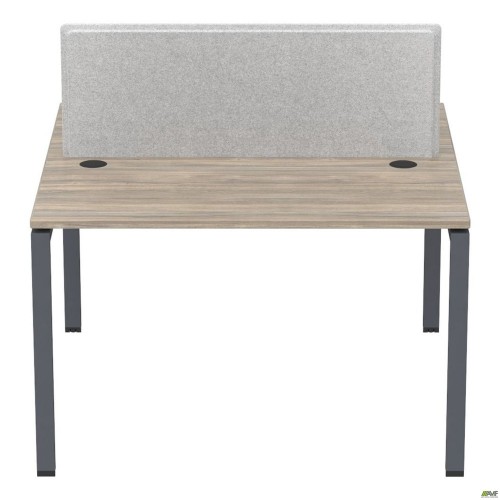 Робоча станція з Перегородкою SIG-153 (1187х1200х750) Чорний граф/В'яз Ліберті/Сірий AMF